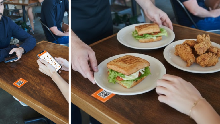 Digital Menu QR Code for Restaurants displayed on a table using JBUJB