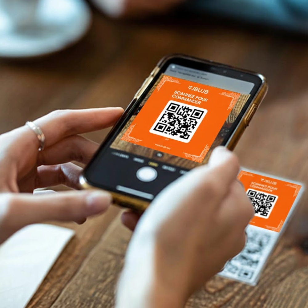 JBUJB digital menu displayed on mobile phone