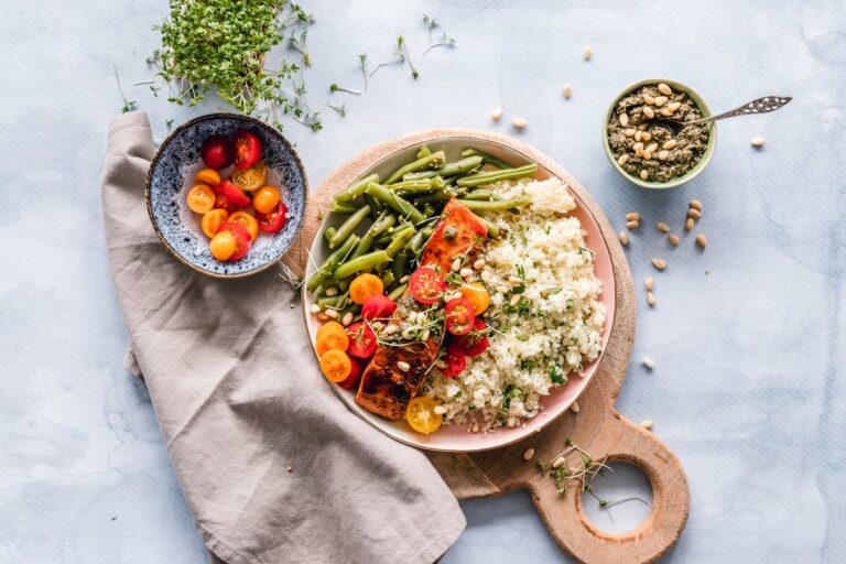 Traditional Moroccan food spread with tagine and couscous
